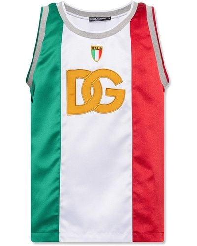 Dolce & Gabbana Satin Tank T -Shirt - Rot