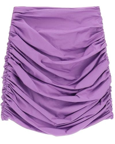 GIUSEPPE DI MORABITO Mini jupe en coton drapé - Violet