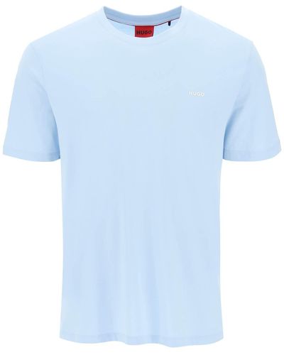 HUGO Dedo logo T camisa con - Azul
