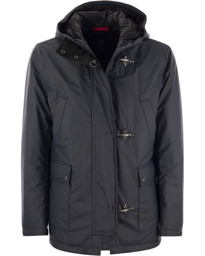 Fay 3 Haken gepolsterte Jacke - Schwarz