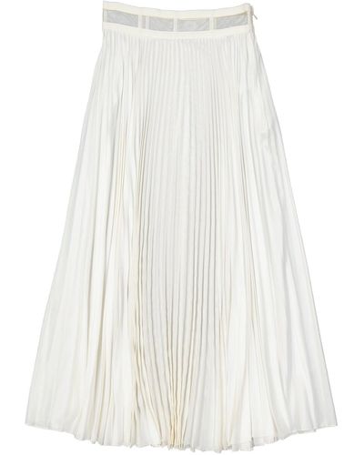 Dior Pleated Midi Skirt - White