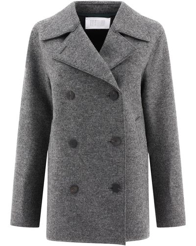 Harris Wharf London Peacoat Coat - Grau