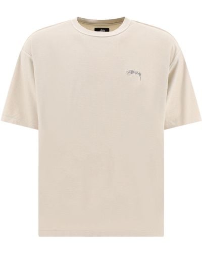 Stussy T-shirt teint à pigment - Blanc