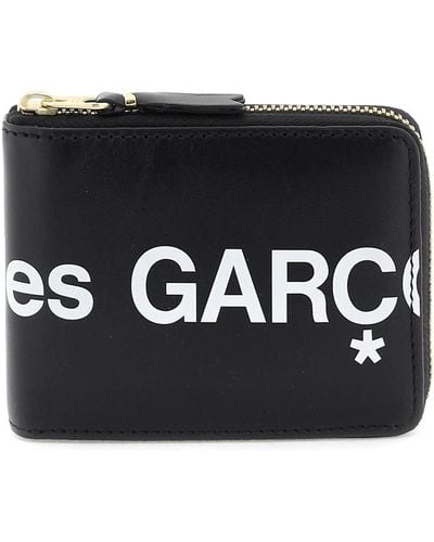 Comme des Garçons Comme des Garcons Brieftasche mit dem Maxi -Logo herumschleudern - Schwarz