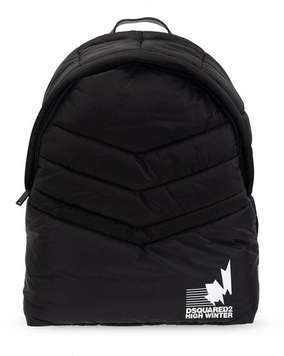 DSquared² Logo-Rucksack - Schwarz