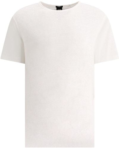 BOSS "Tiburt" Leinen T -Shirt - Weiß