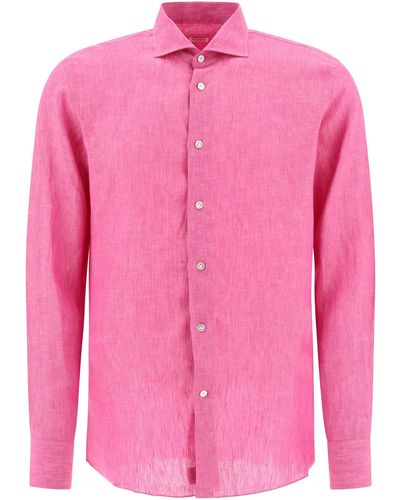 Borriello Klassisches Leinenhemd - Roze