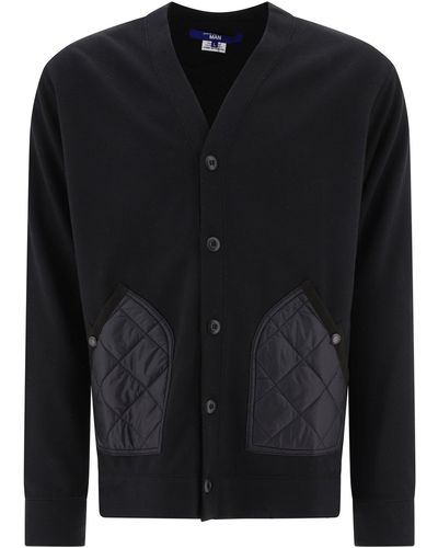 Junya Watanabe Cardigan With Quilted Inserts - Black