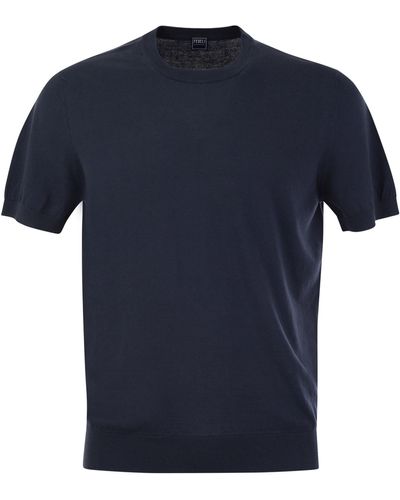 Fedeli Baumwoll -T -Shirt - Blau
