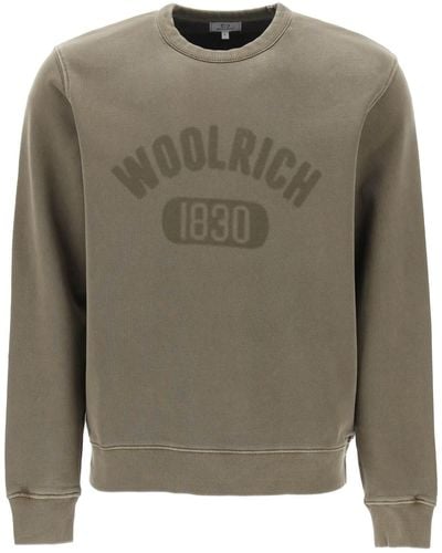 Woolrich Vintage Logo Sweatshirt mit a - Grün