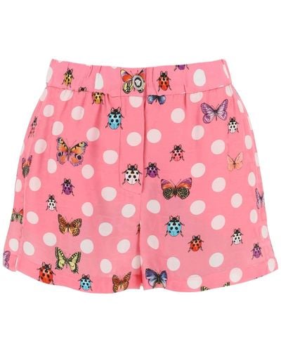 Versace Butterflies & Ladybugs Polka Dot -Shorts - Pink