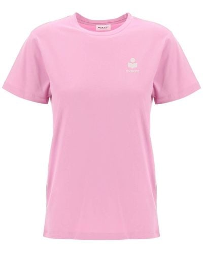 Isabel Marant Aby Regular Fit T -shirt - Roze