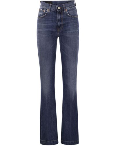 Dondup Olivia Slim Fit Bootcut Jeans - Blauw