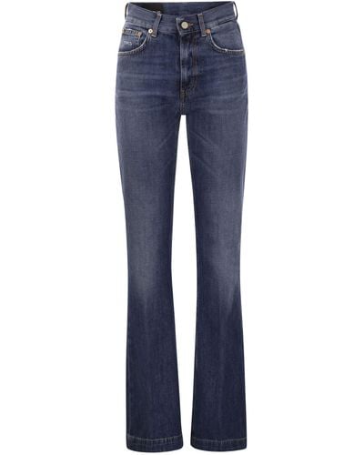 Dondup Olivia Slim Fit Bootcut Jeans - Blue