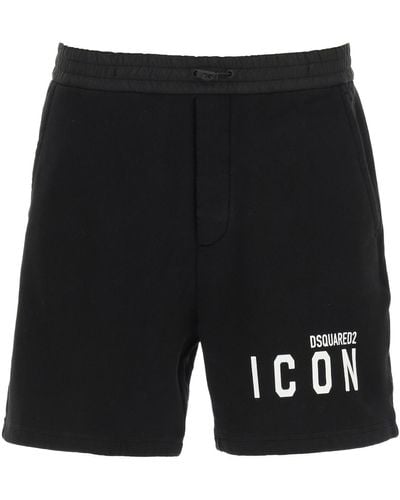 DSquared² Jersey-Shorts mit Logo - Schwarz