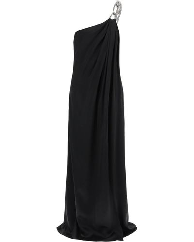 Stella McCartney Stella mc Cartney un vestido de hombro con cadena Falabella - Negro