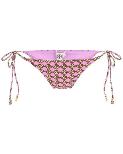 Tory Burch Gedruckter Bikini -Boden - Pink