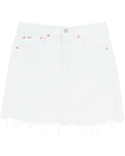 Polo Ralph Lauren Denim Minkirt - Blanc