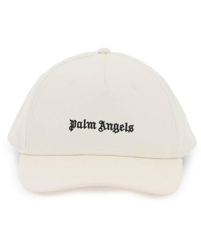 Palm Angels Bestickte Logo -Baseballkappe mit - Weiß
