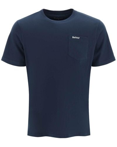 Barbour T-shirt de poche de poitrine classique - Bleu