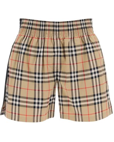 Burberry Audrey Check Shorts - Natural