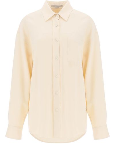 Stella McCartney Stella Mc Cartney Oversized Shirt In Crepe Jersey - Wit
