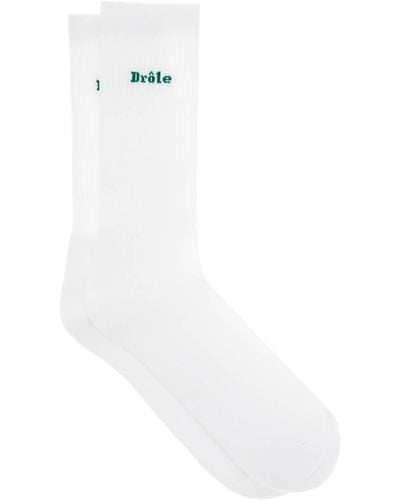 Drole de Monsieur Logo -socken - Wit