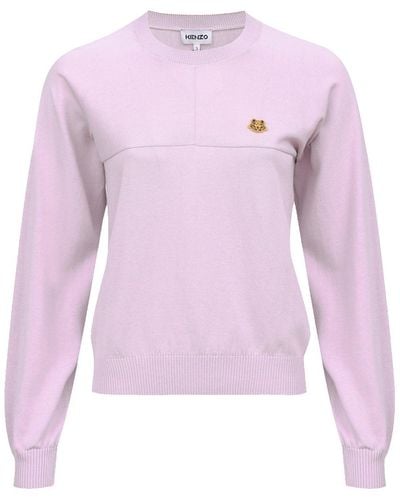 KENZO Logo Tiger Patch Pullover - Lila