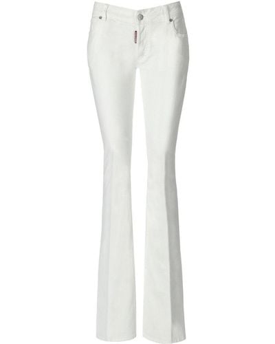 DSquared² Twiggy White Flare Jeans - Weiß