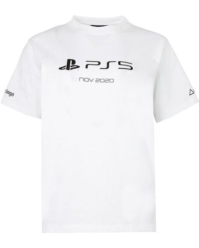 Balenciaga X Play Station PS5 T -Shirt - Weiß
