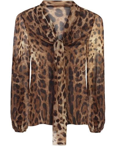 Dolce & Gabbana Leopard Shirt - Bruin