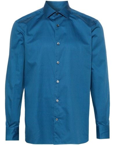 ZEGNA Man Blue Shirt UDX06 A7 SRF5 - Blau