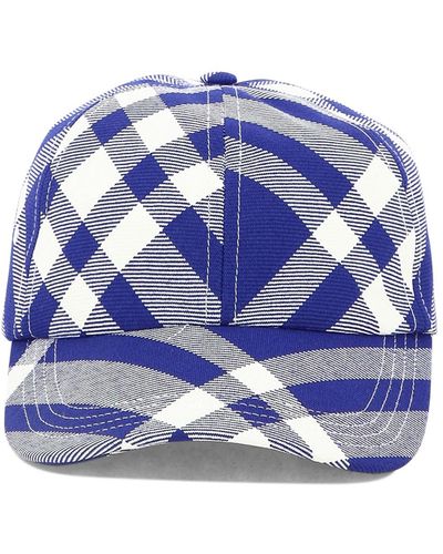 Burberry Check Baseball Cap - Blauw