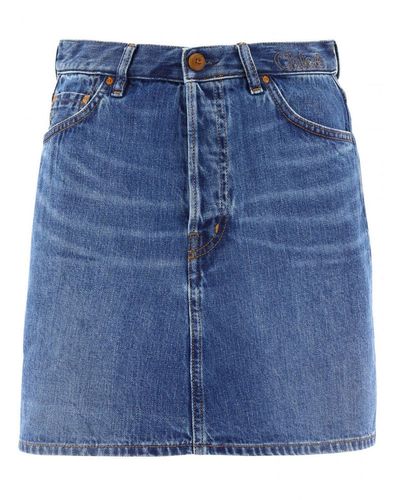Chloé Denim Mini Skirt - Blue