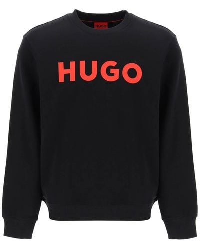 HUGO Dem Logo Sweatshirt - Zwart