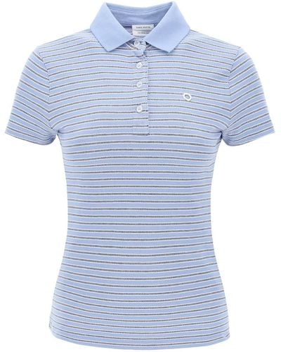 Saks Potts Venus Striped Polo Shirt - Blauw