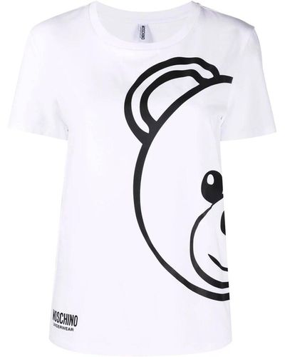 Moschino Moschino Ondergoed Ondergoed Bedrukt T -shirt - Wit