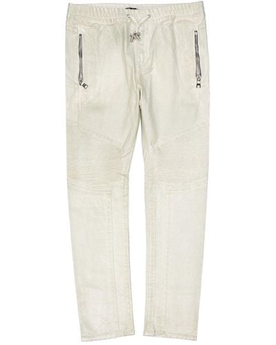 Balmain Pantalon de paillettes en coton - Neutre