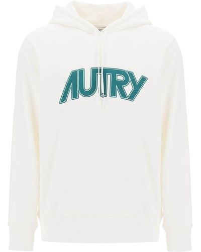 Autry Hoodie With Maxi Logo Print - Blue