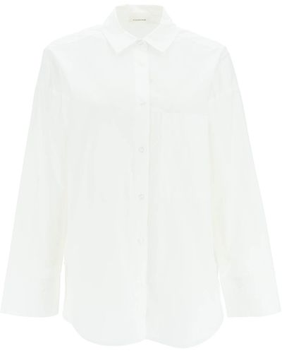 By Malene Birger Derris Camisa de corte boxy en algodón orgánico - Blanco