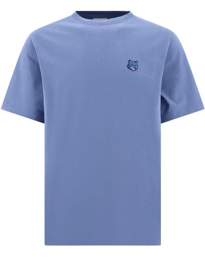 Maison Kitsuné Maison Kitsuné "fox Head" T -shirt - Blauw