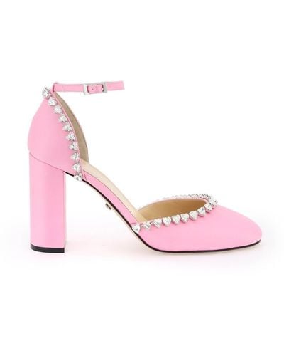 Mach & Mach Audrey Pumps Met Kristallen - Roze