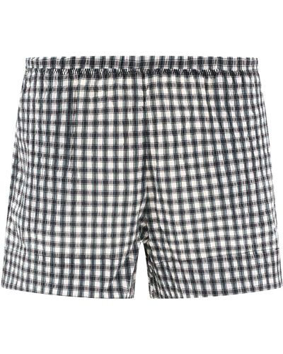 Ganni "seersucker Check" Shorts - Zwart