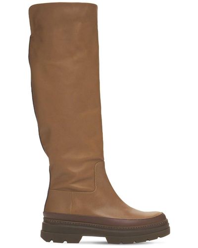 Max Mara Beryl Leather Boots - Brown