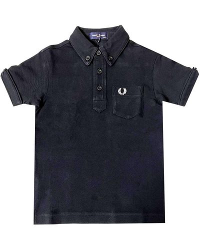 Fred Perry Sy1503 102 Zwart Poloshirt Voor Kinderen - Blauw