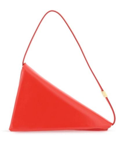 Marni Lederen Prisma Driehoekszak - Rood