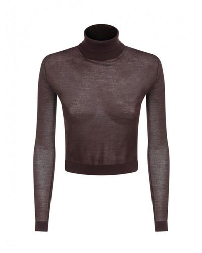 Tom Ford Cashmere And Silk Pullover - Brown