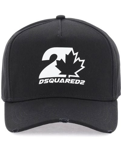 DSquared² DSQUART2 Baseballkappe mit Logo -Patch - Schwarz