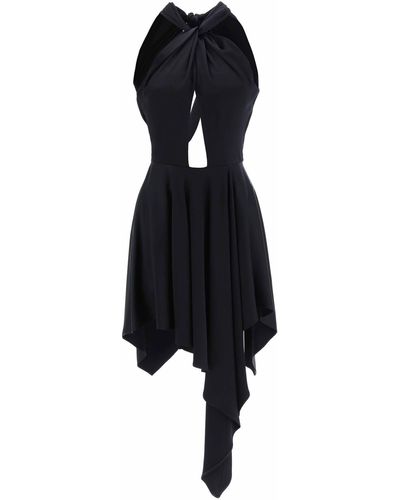 Stella McCartney Stella Mc Cartney Asymmetrisches Kleid mit Halterneck - Schwarz