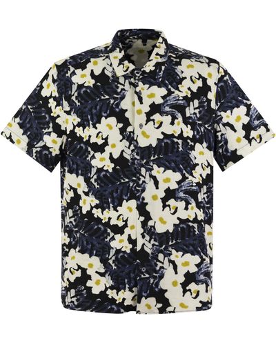 Majestic Camisa de manga corta de flores majestuosas - Multicolor